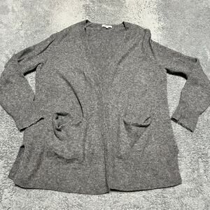 Madewell Cozy Walker Cardigan Sweater Womens Large Gray Alpaca wool blend M4226